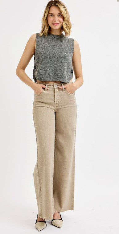 HIGH RISE LUREX PALAZZO PANTS