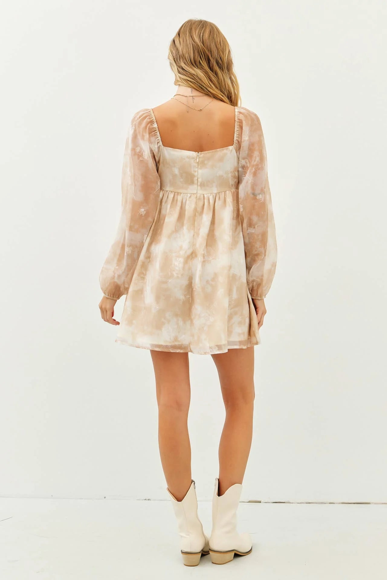 Floral Pleated Baby Doll Dress