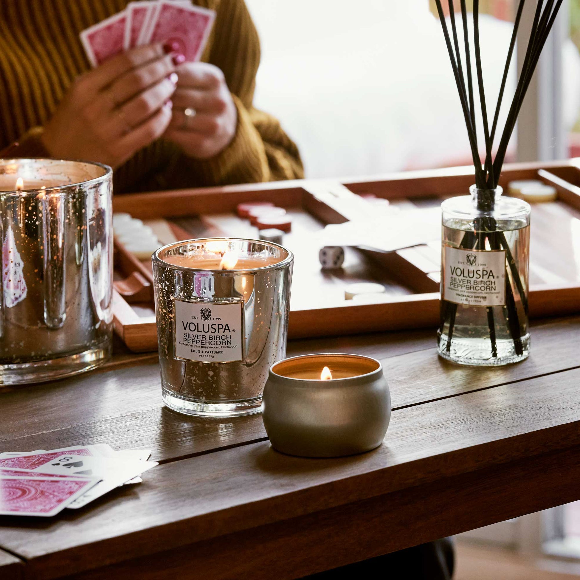 Silver Birch Mini Tin Candle