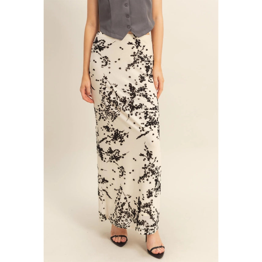Long Flower Maxi Skirt