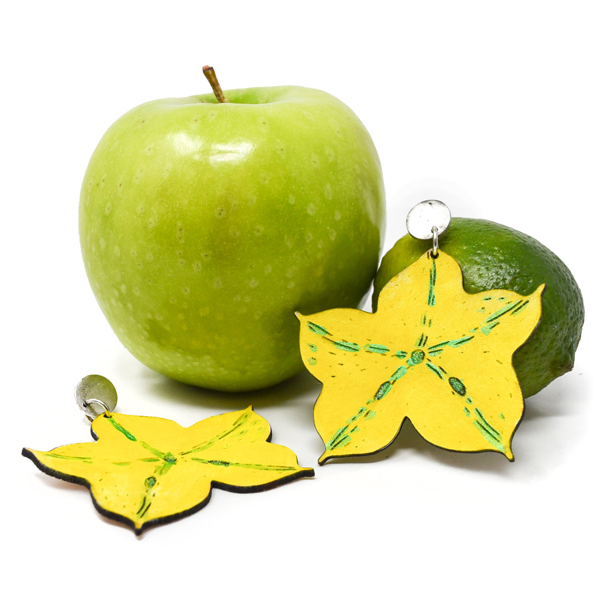 Onyx & Wolf Starfruit Leather Earrings